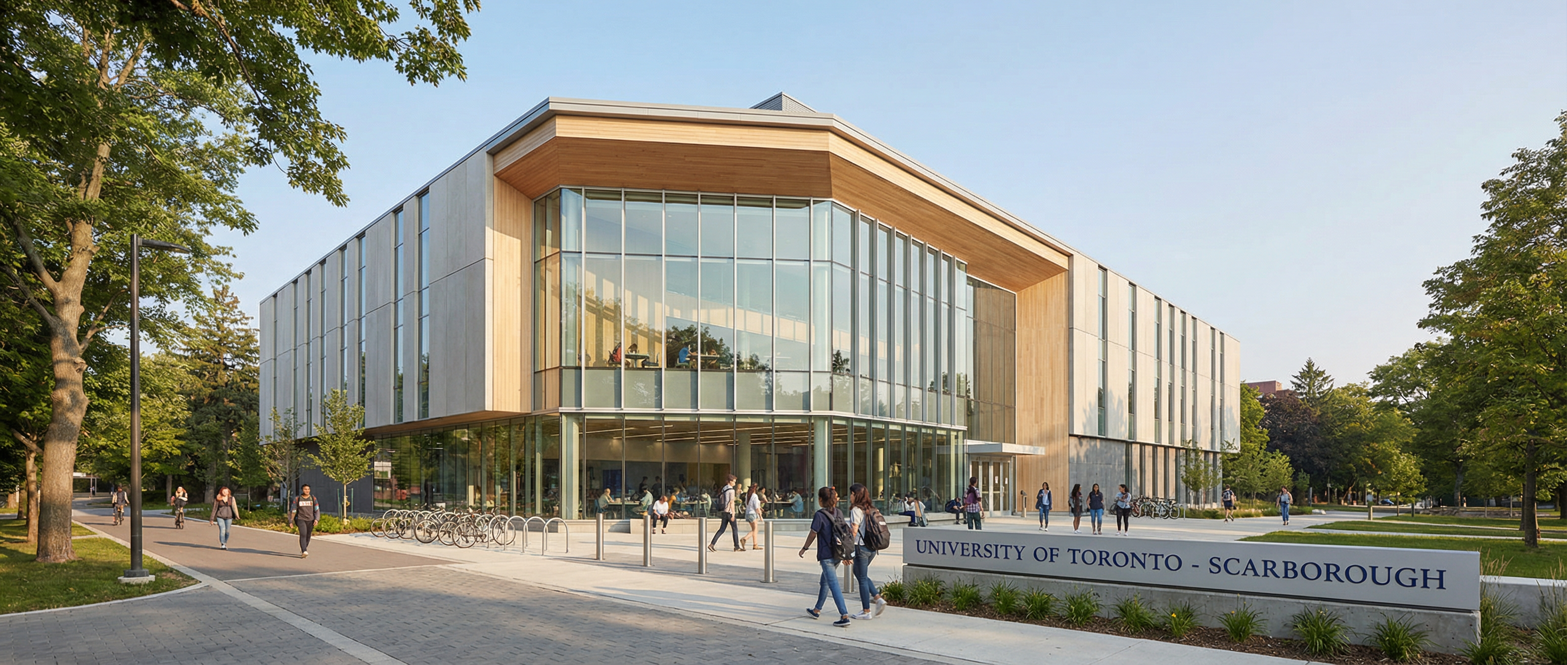 Modern academic campus and contact setting